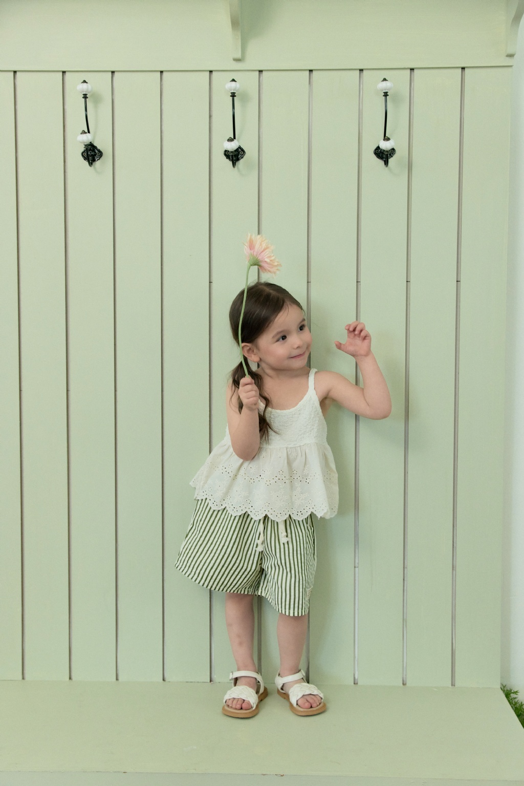 正韓夏Stellak 兩色日系七分直條褲