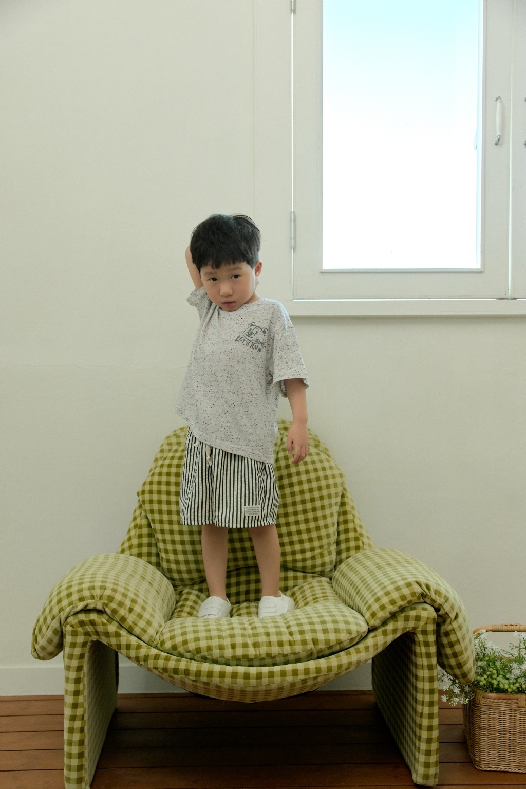 正韓夏Stellak 兩色日系七分直條褲