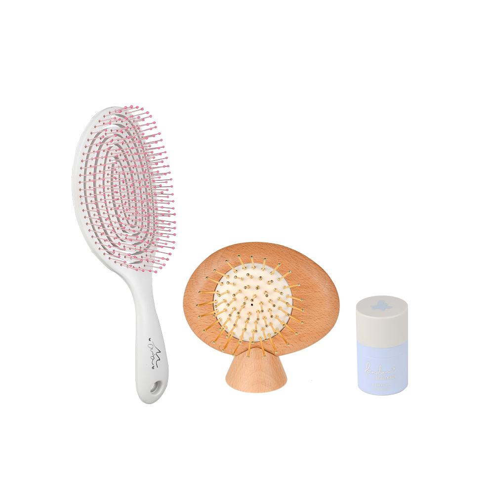 【春日喚顏組】喚顏梳 + 大彈性梳 + 蓬蓬粉