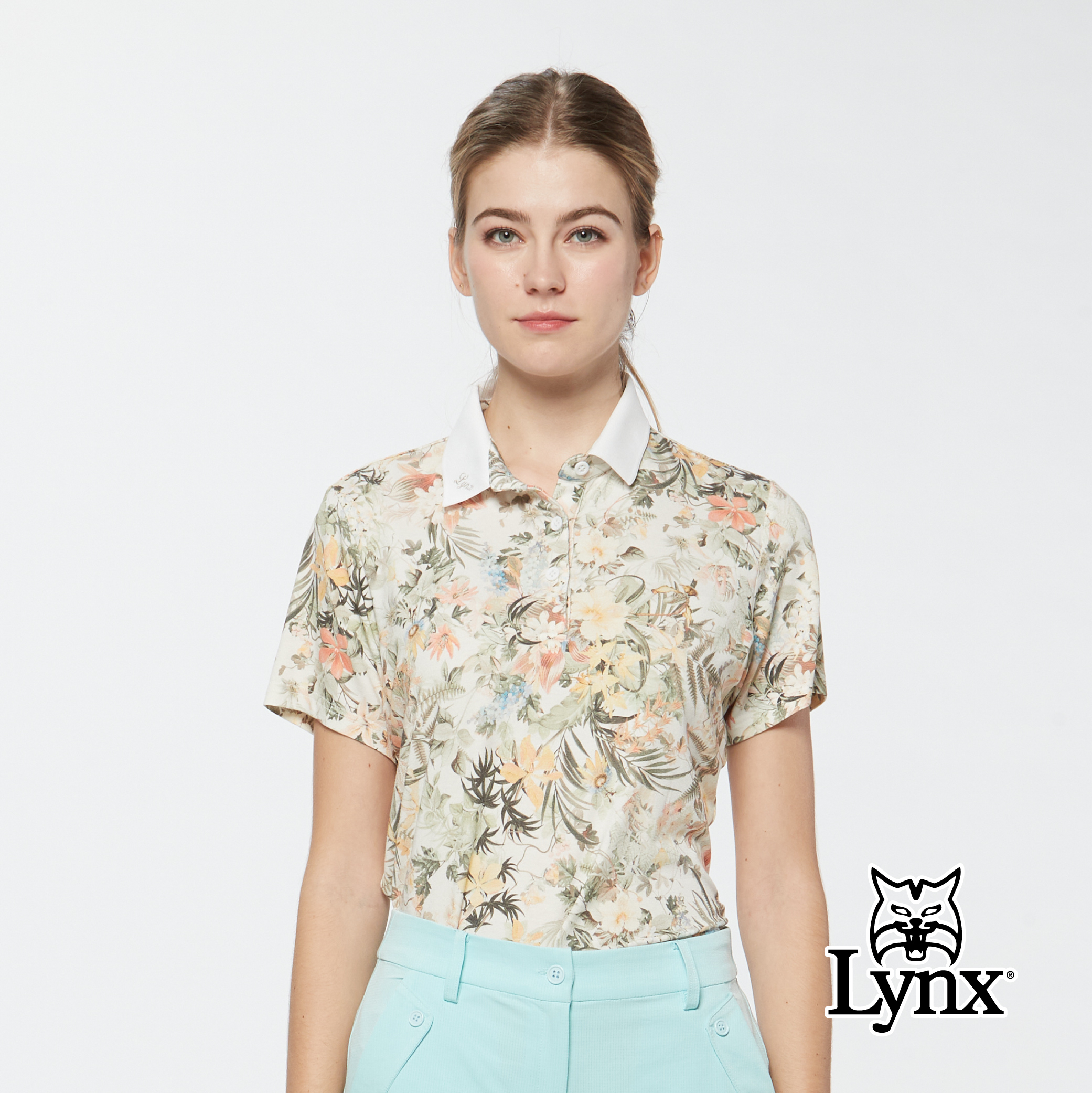 女款歐洲進口布料柔軟舒適花園風格短袖上衣