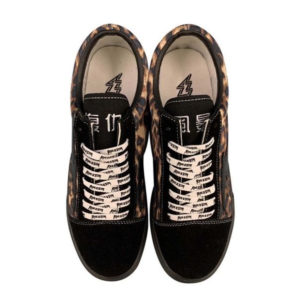 【REVENGE X STORM】CLASSIC PLUS低筒滑板鞋｜火焰閃電．經典街頭｜黑色豹紋