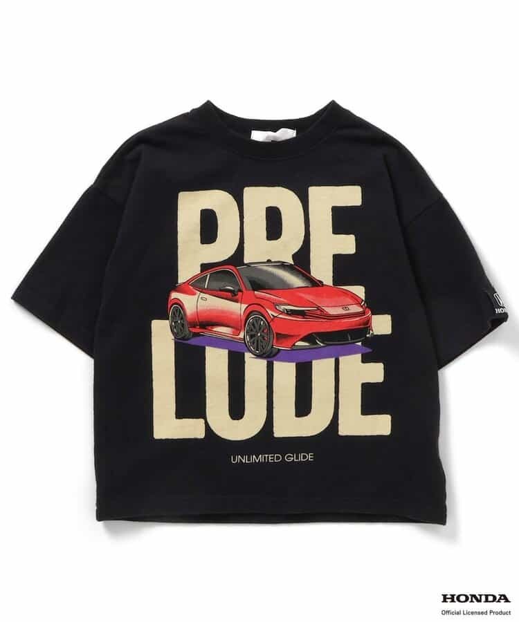 日本 F.O.KIDS X HONDA 帥車印花 純棉短袖T恤 (黑色，130) R207016