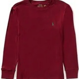 [S] PRL WINE BOYS COTTON JERSEY LONG SLEEVE T-SHIRT, 323854677103-WINE (SRL243)