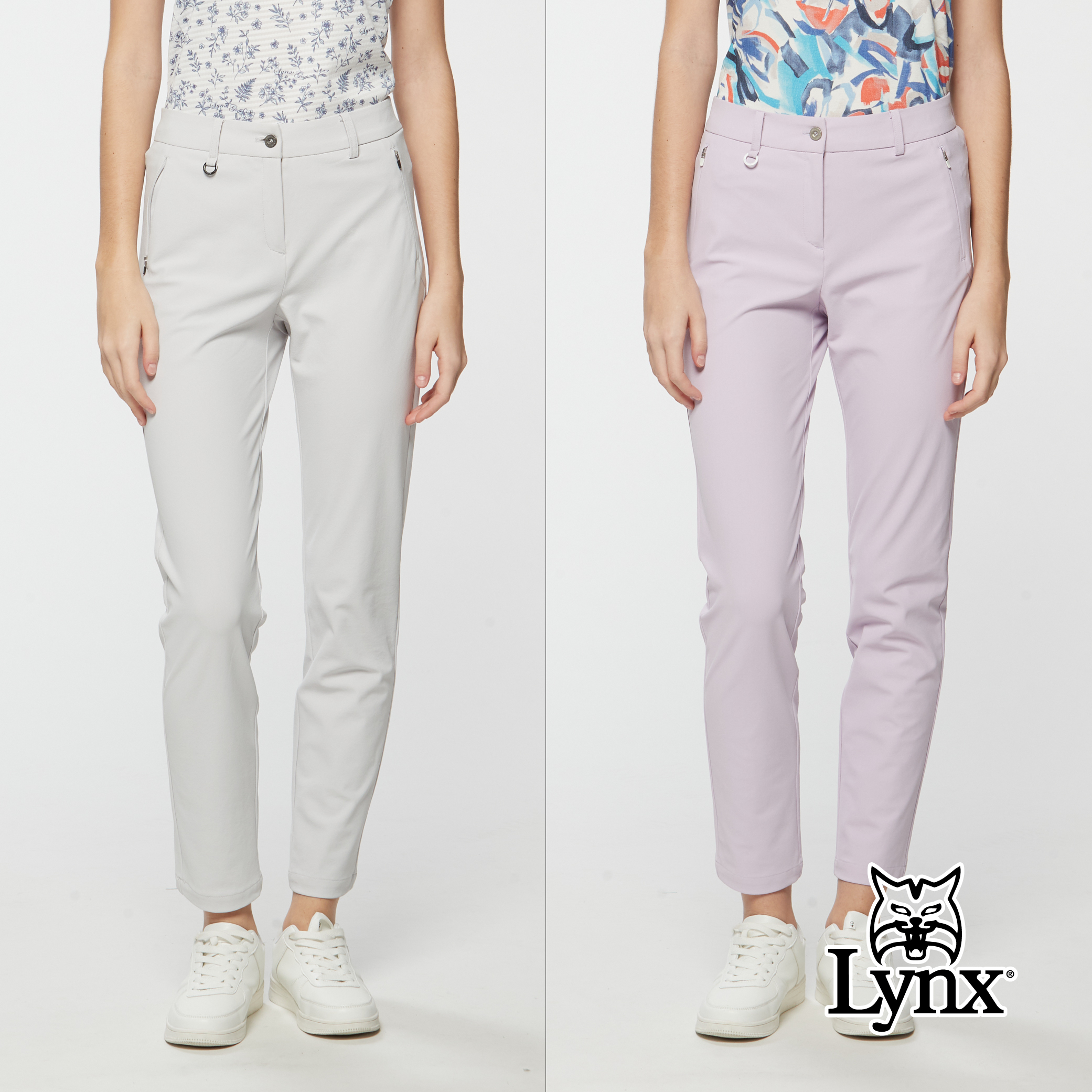 女款日本布料彈性吸排後腰造型隱形拉鍊口袋九分褲