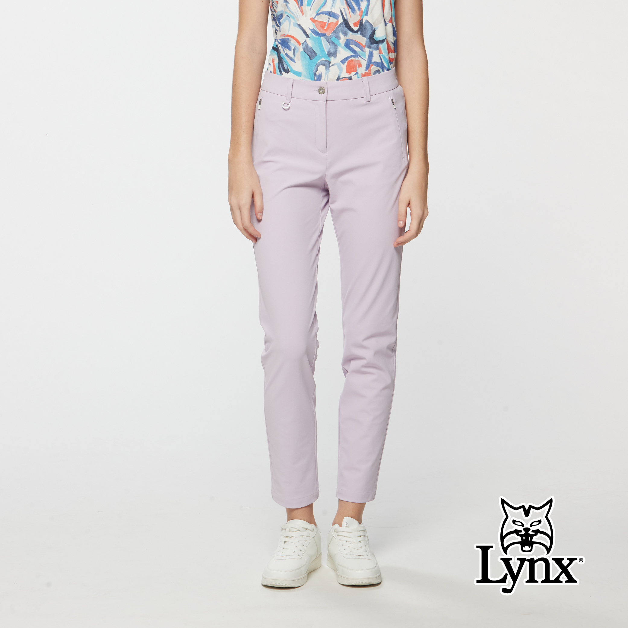 女款日本布料彈性吸排後腰造型隱形拉鍊口袋九分褲