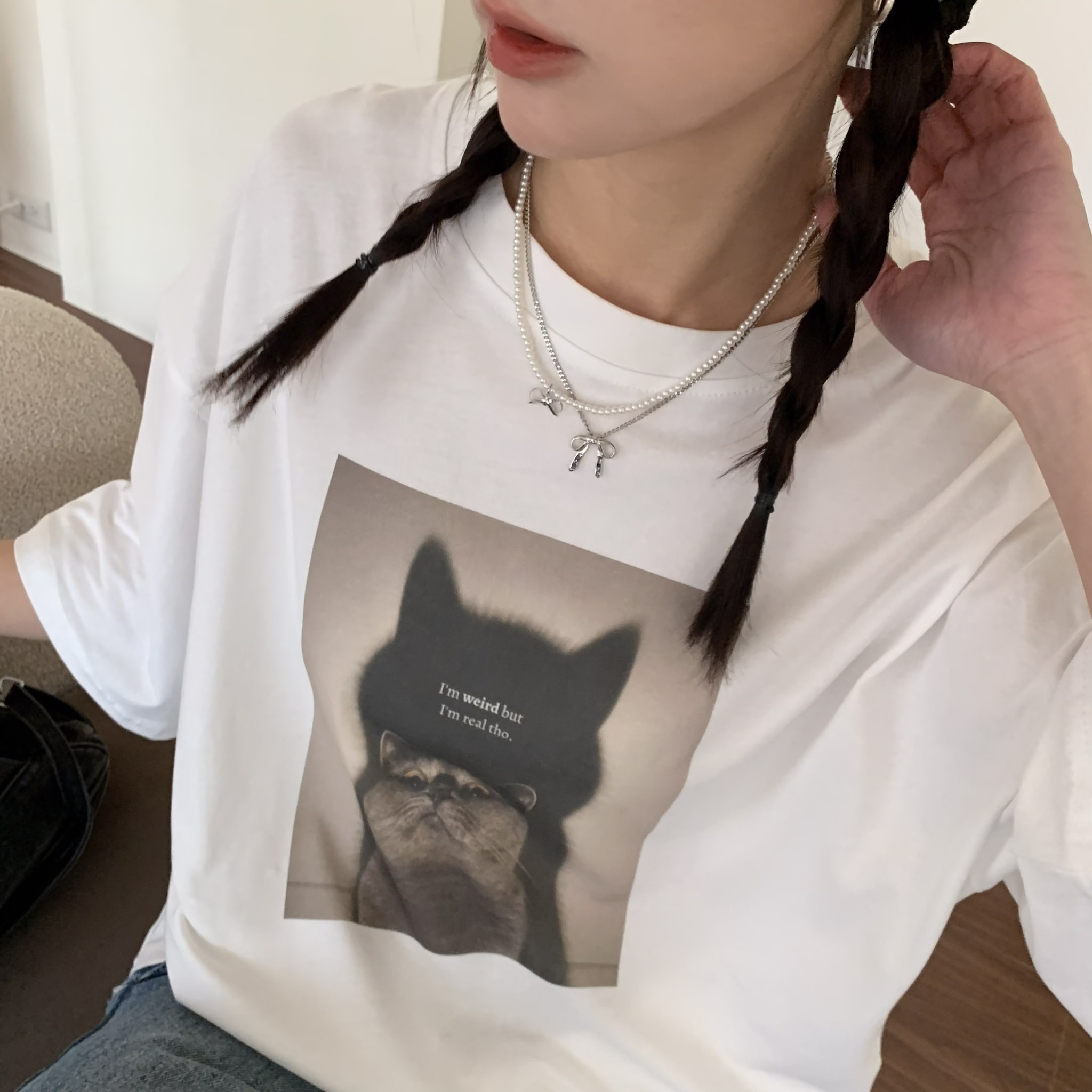 ISA_穿搭double甜 (二件套)疊戴蝴蝶結項鍊_63055