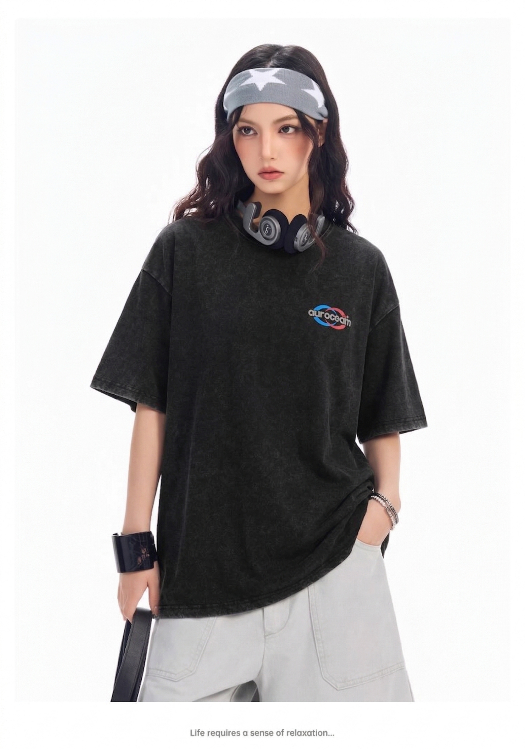 『RB』【現貨】AUROCEAN ‧ 千禧美學做舊重磅水洗短 Tee