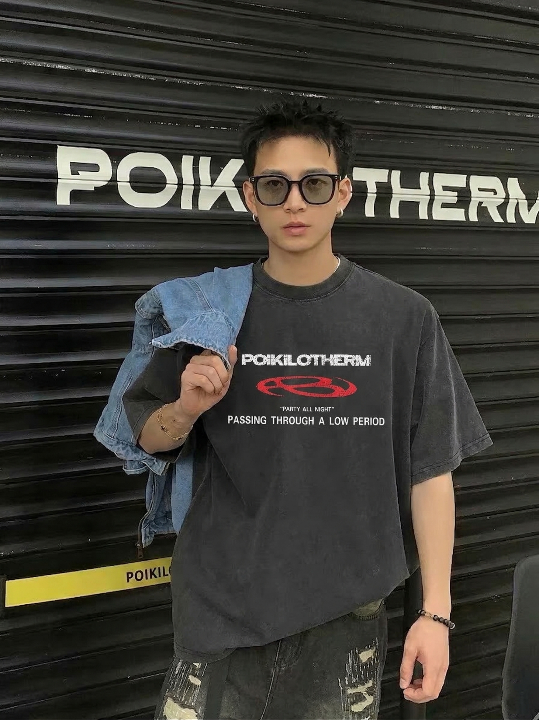 『RB』【現貨】POIKILOTHERM ‧ 賽車美學重磅水洗直噴短 T