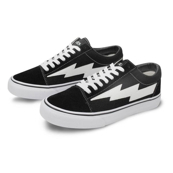【REVENGE X STORM】CLASSIC PLUS 低筒滑板鞋｜火焰閃電 經典街頭-黑色火焰