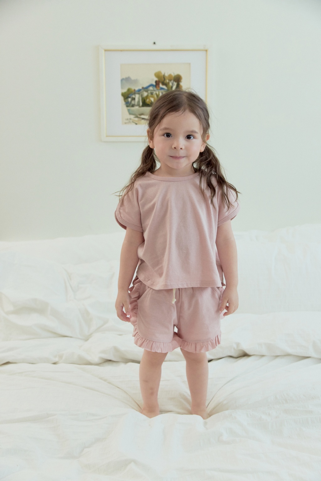 正韓夏Stellak 兩色荷葉邊套裝