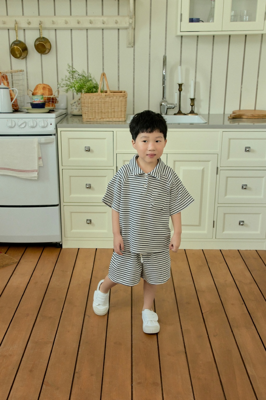 正韓夏Stellak 兩色寬鬆感條紋套裝