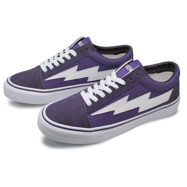 【REVENGE X STORM】CLASSIC PLUS 低筒滑板鞋｜火焰閃電 經典街頭-紫色火焰
