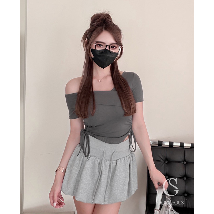 G2003 「By chill斜肩BRA TEE」