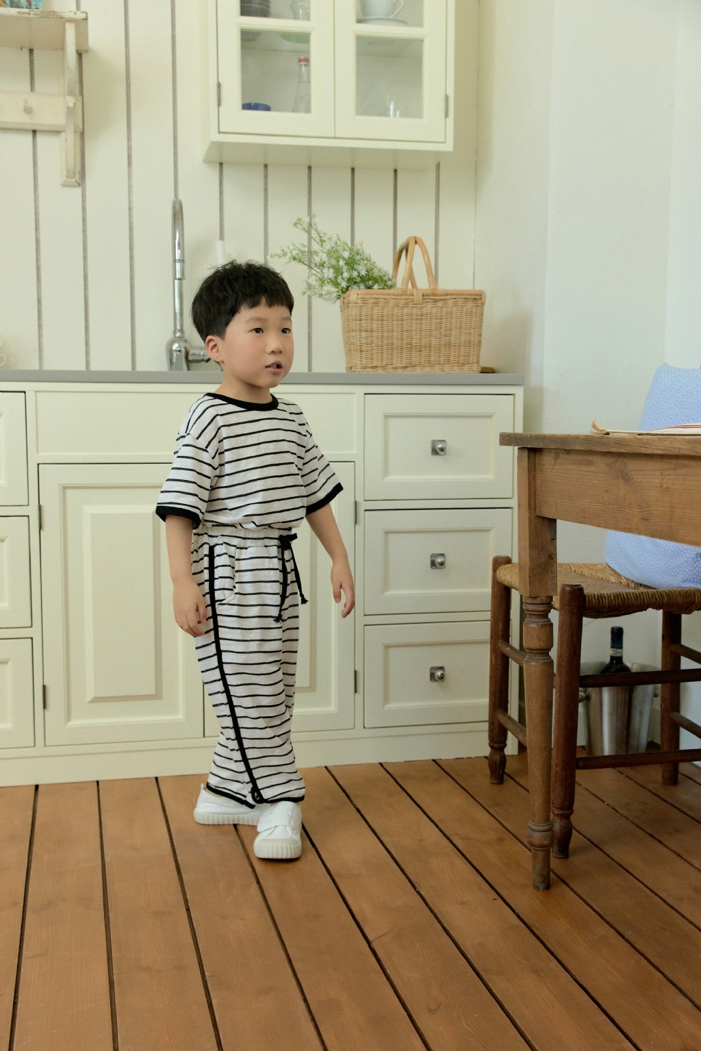 正韓夏Stellak 兩色條紋長褲