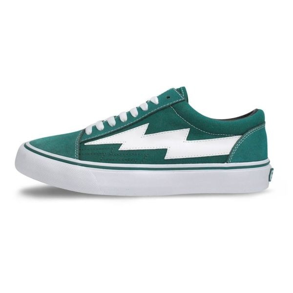 【REVENGE X STORM】CLASSIC PLUS 低筒滑板鞋｜火焰閃電 經典街頭-綠色火焰