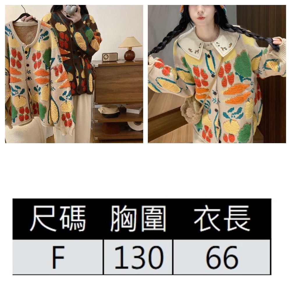 【ASister 小姊姊】AS2219#針織外套☆圓領*森系重工立體緹花*毛衣針織外套(2色 F)