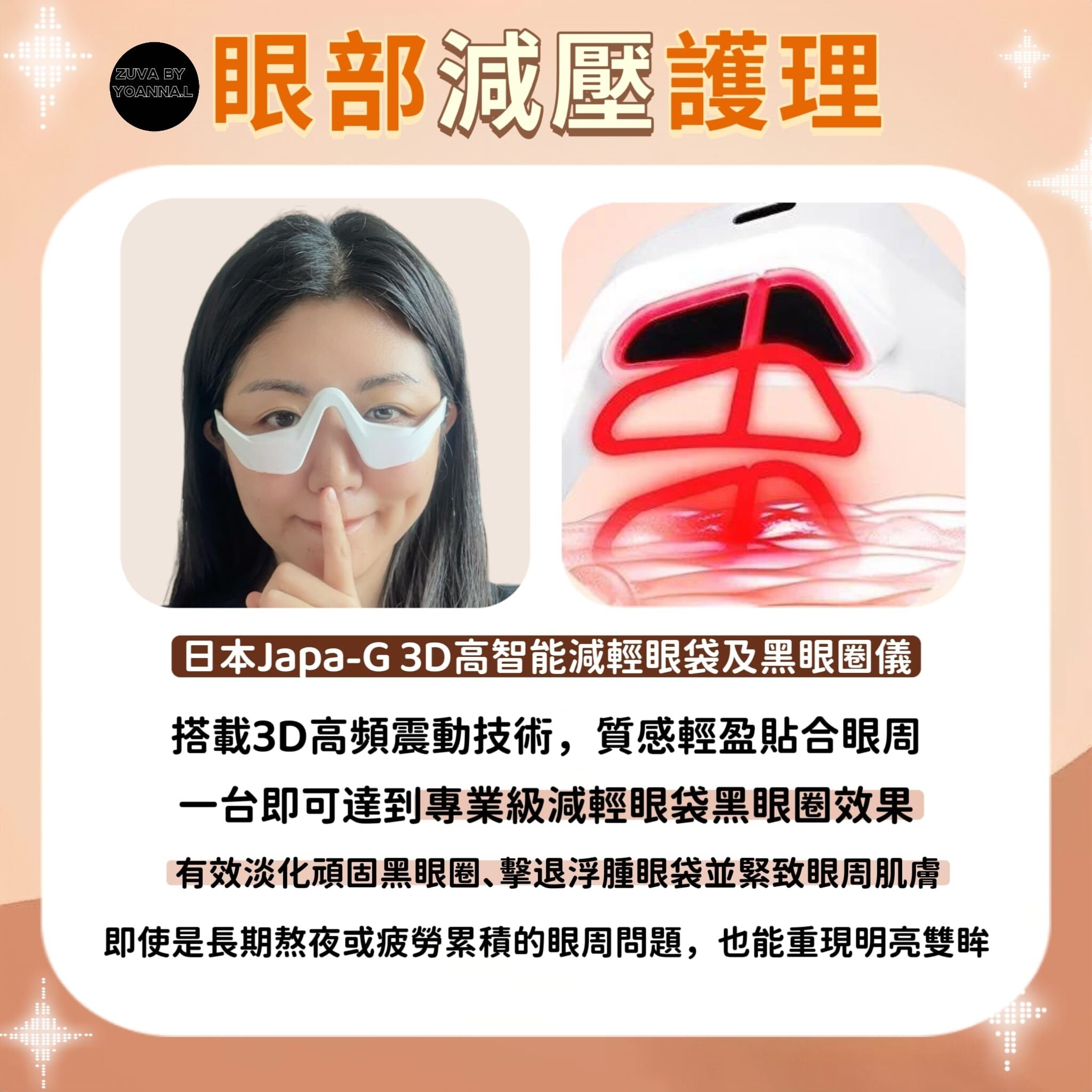 日本家具品牌Japa-G 3D  高智能減輕眼袋及黑眼圈儀R428