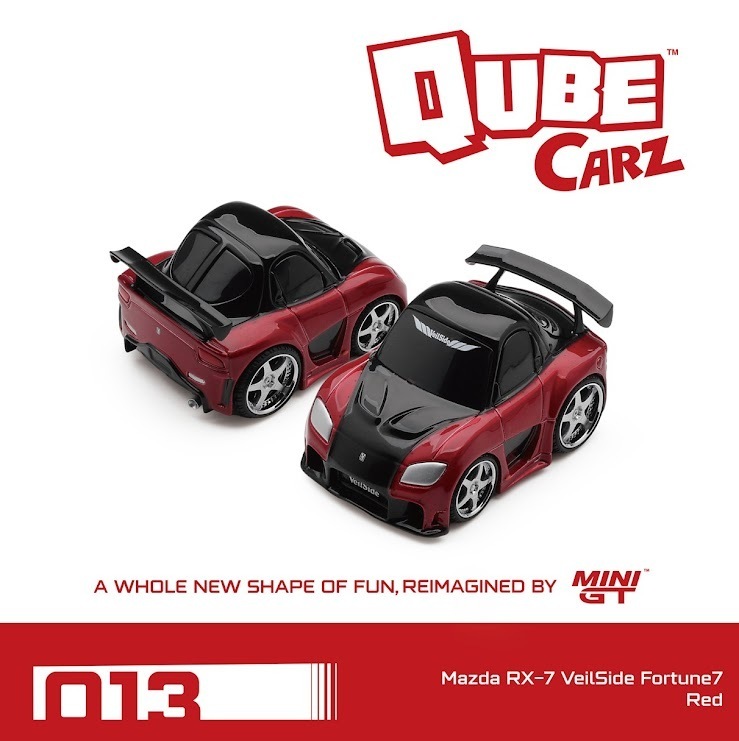 PO-$53  * MINI GT * 1:64 Mazda RX-7 VeilSide Fortune7 Red/Blister packaging