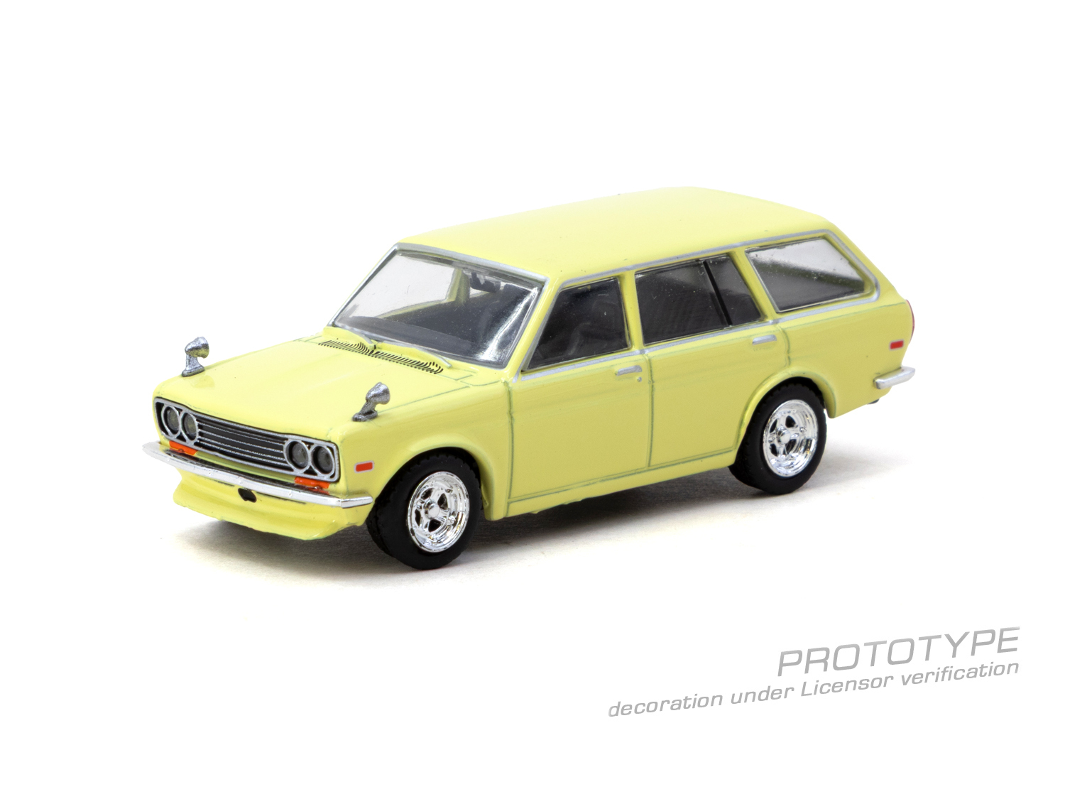 PO-$894 * TARMAC * 1:64 Datsun Bluebird 510 Wagon Yellow