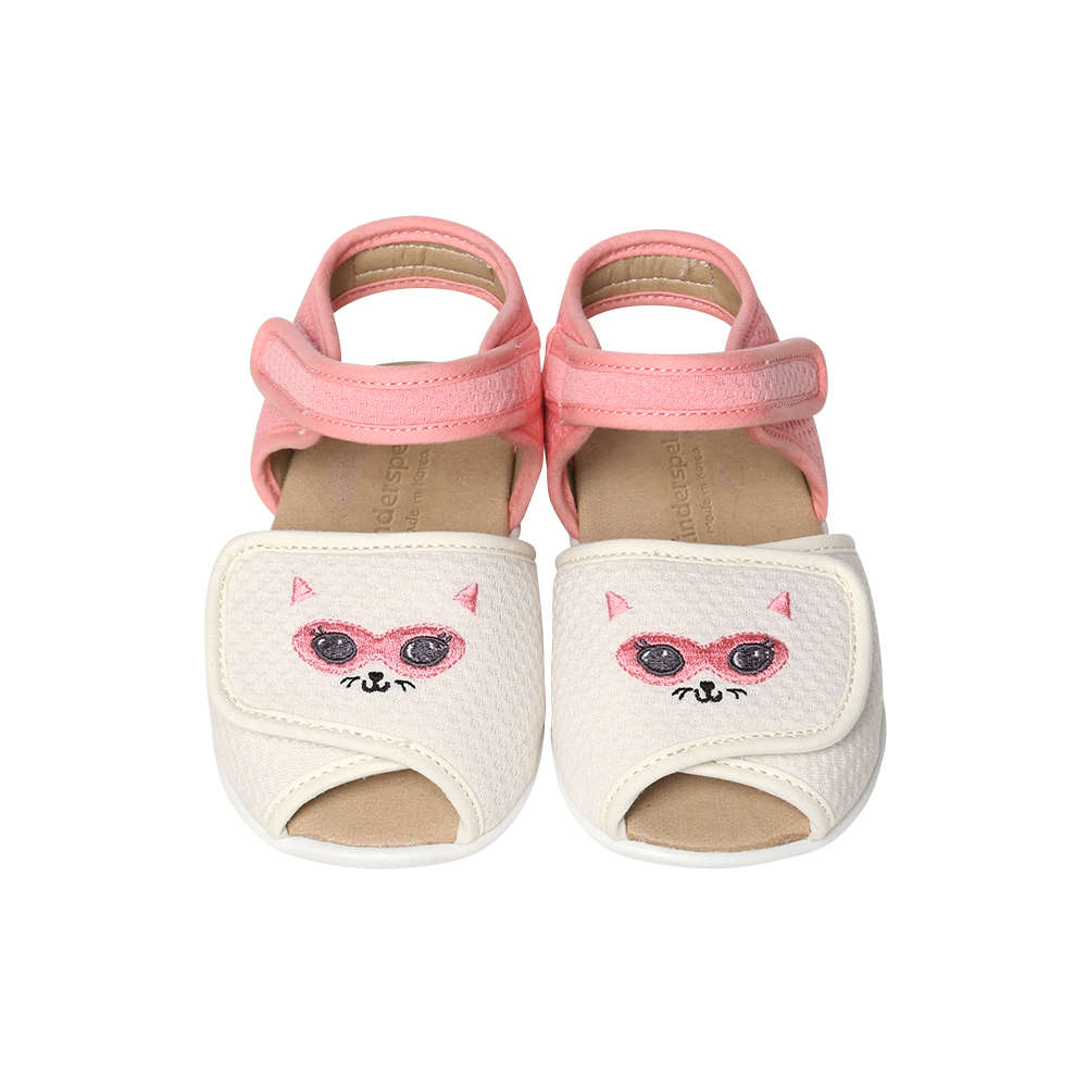 Kinderspel 韓國 超透氣寶寶涼鞋(14.5cm)｜粉紅貓咪