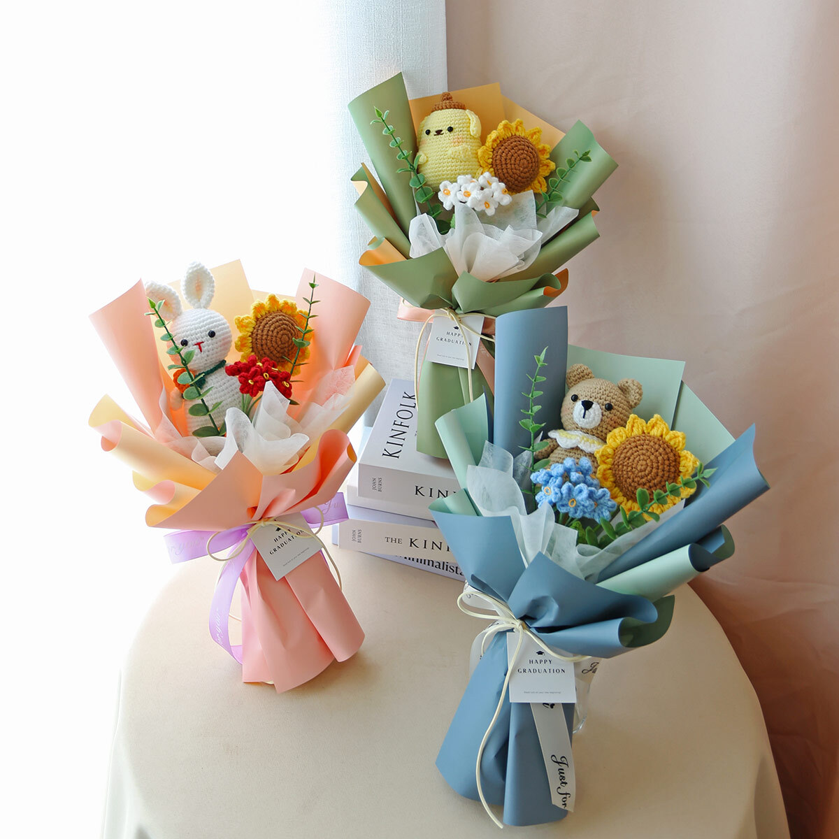 G58｜編織娃娃向日葵花束