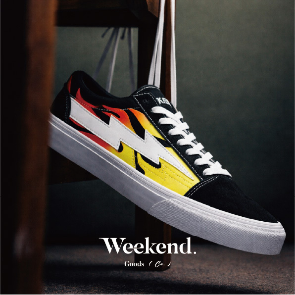 【REVENGE X STORM】CLASSIC PLUS 低筒滑板鞋｜火焰閃電 經典街頭-彩色火焰