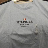 [S] TOMMY HILFIGER BLUE HEATHER HILFIGER NY LOGO TSHIRT, XM07435-401 (STH1651)