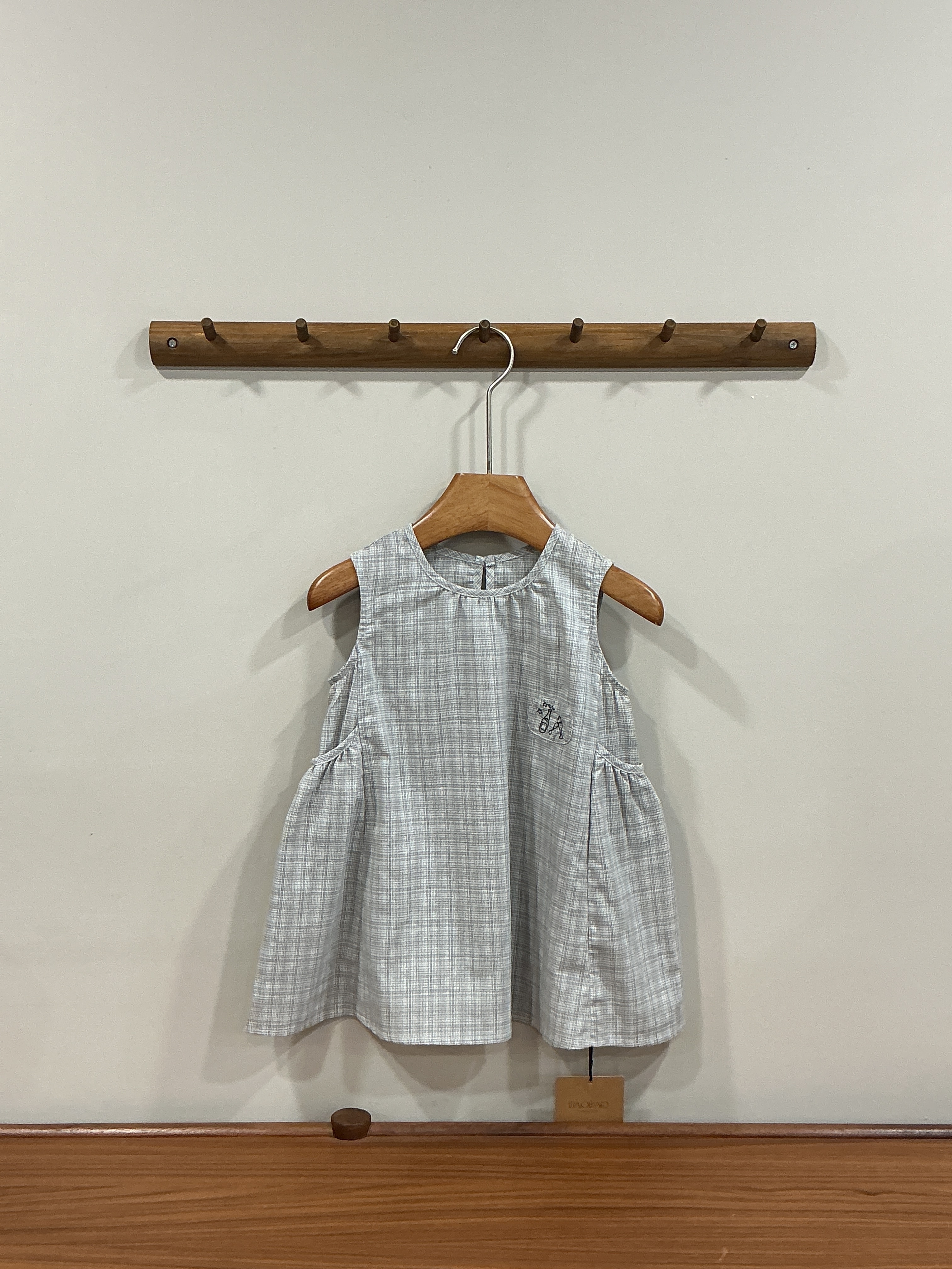 A04625格紋背心洋裝