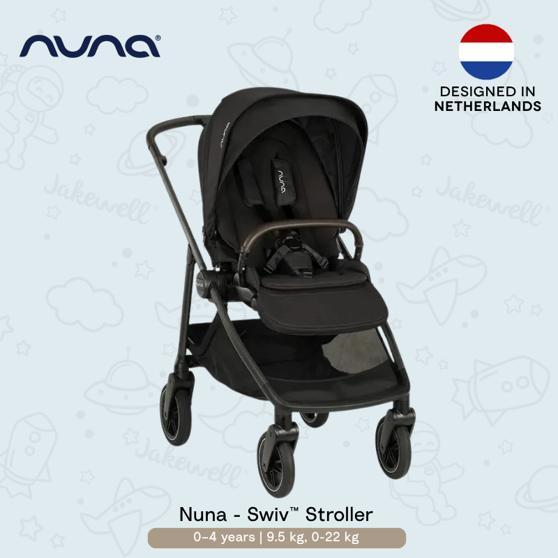 Nuna - Swiv™ 4輪轉向雙向嬰兒推車 (黑色)
