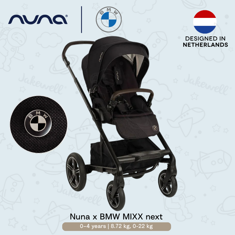 Nuna  x BMW MIXX next 雙向型嬰兒推車 炭黑色 (初生至4歲)