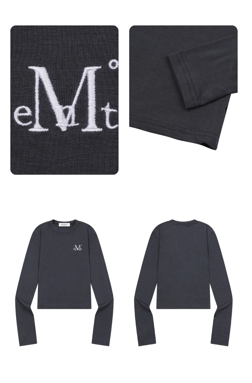 【 4/19收單 】MUCENT RANO 經典刺繡 LOGO 合身薄長袖 韓國