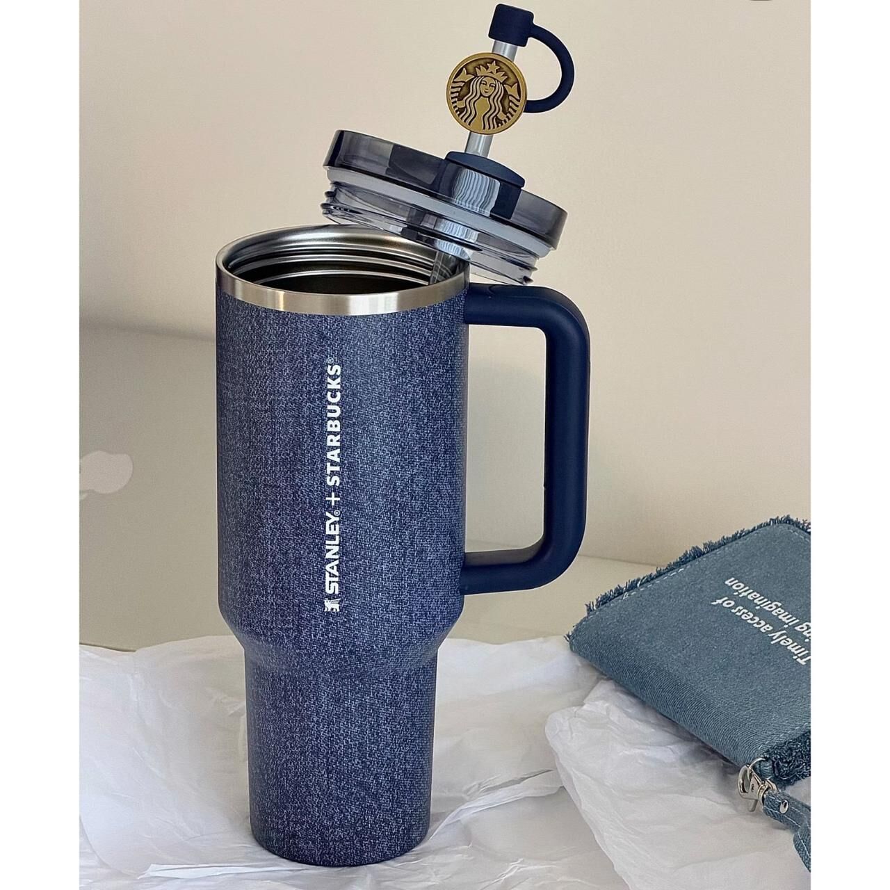 260327 Stanley x Starbucks中國限定2026丹寧系列不銹鋼吸管杯1183ml