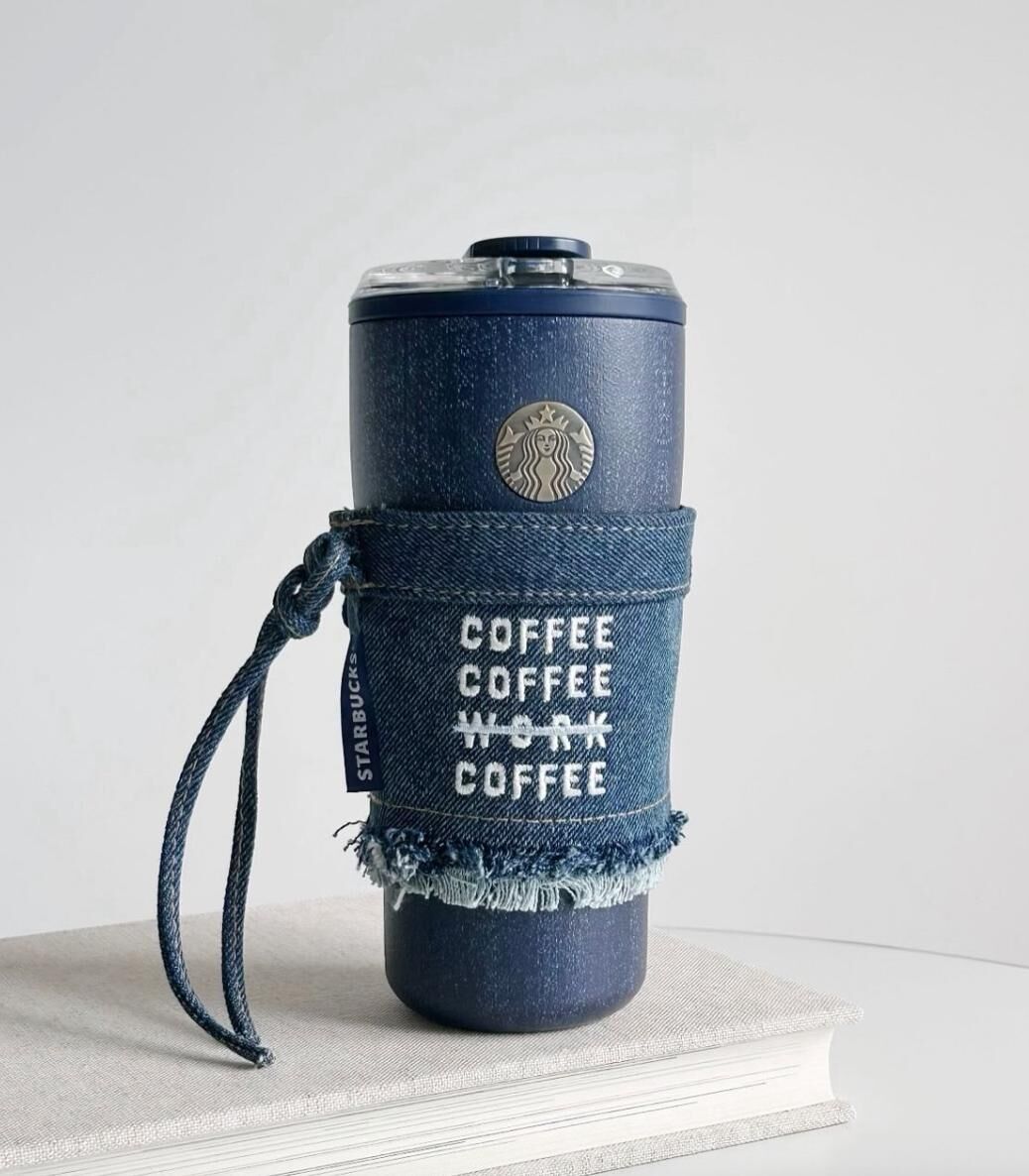 260327 Starbucks中國限定2026牛仔布不銹鋼保溫杯620ml+杯套