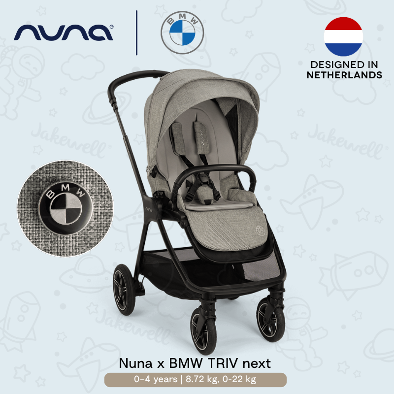 Nuna  x BMW TRIV next 輕量型雙向嬰兒推車 石墨灰 (初生至4歲)
