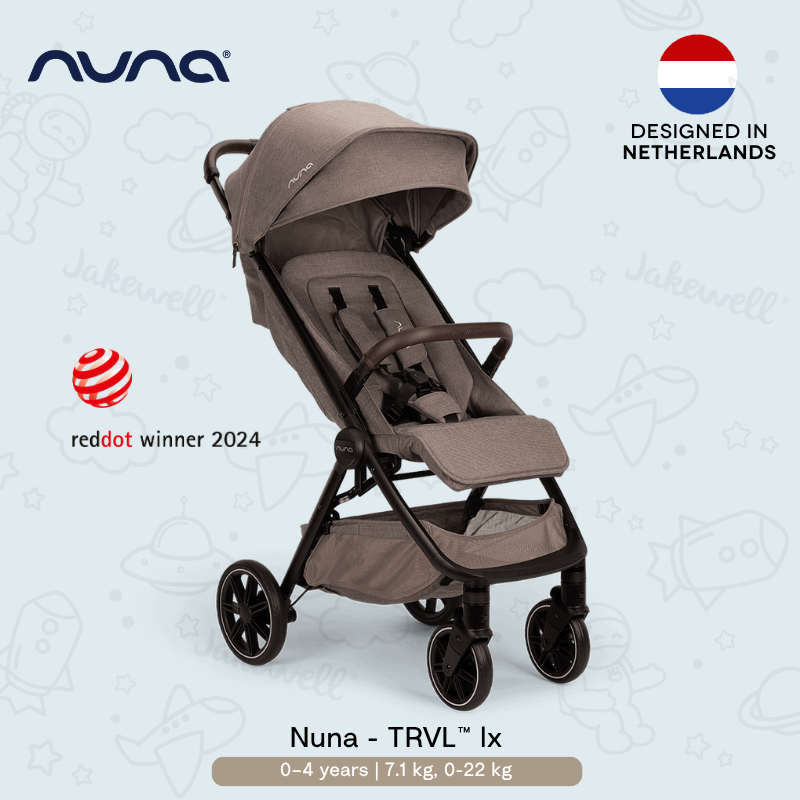 Nuna - TRVL™ lx 輕量自動收摺嬰兒推車 (初生至4歲)(雪松色)
