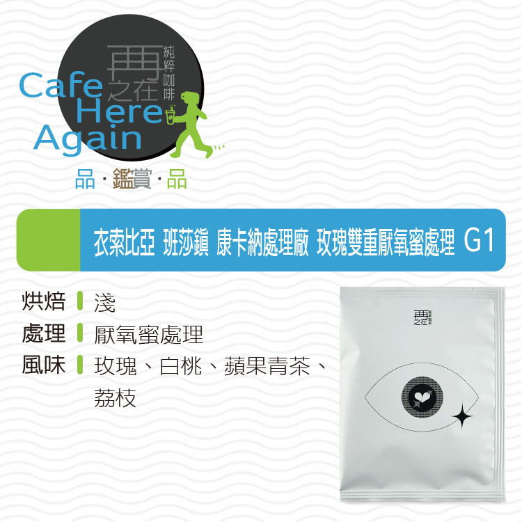 衣索比亞 班莎鎮 康卡納處理廠 玫瑰雙重厭氧蜜處理 G1 濾掛咖啡