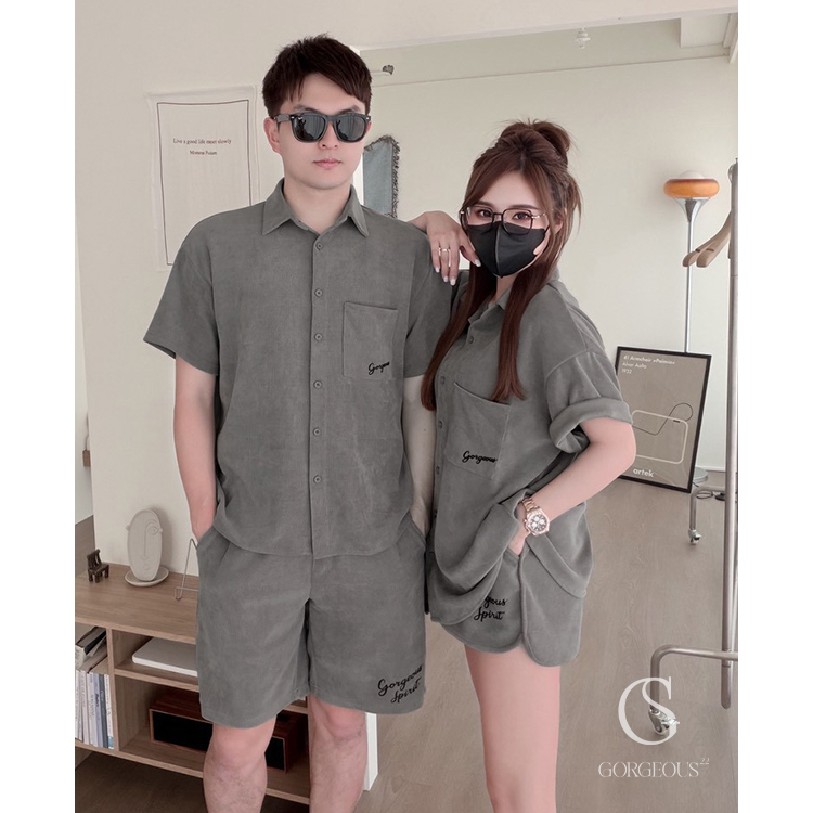 G9808 「Velvet Peach蜜桃天鵝絨襯衫外套」