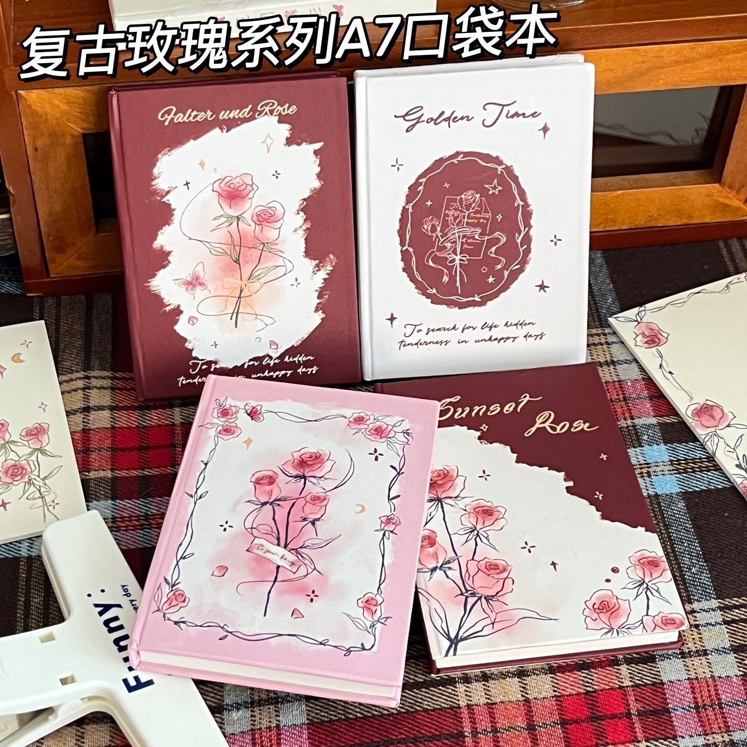 Vintage Rose A7 Pocket Notebook