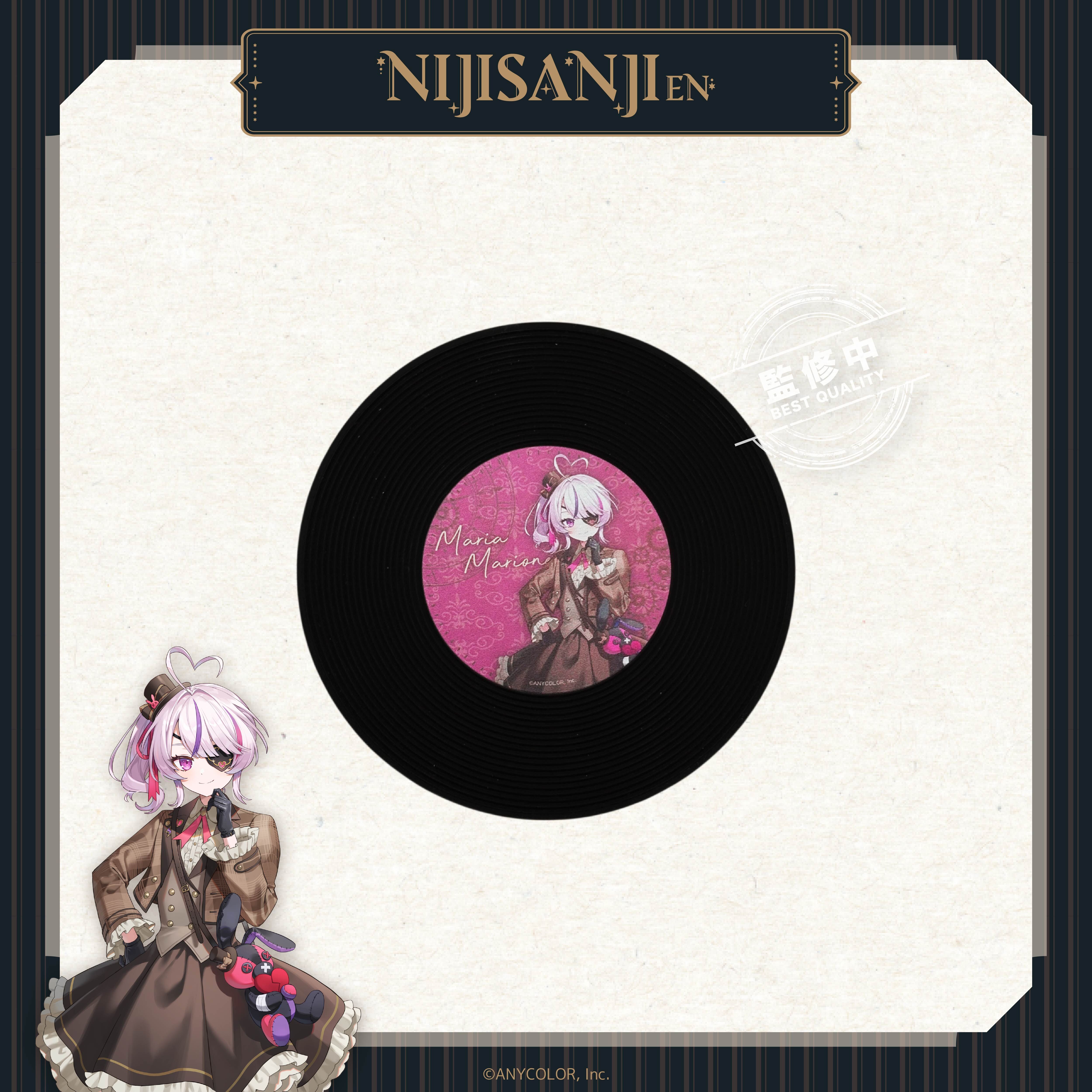 【預購】NIJISANJI EN-偵探謎影系列-立繪黑膠唱片杯墊-Maria Marionette