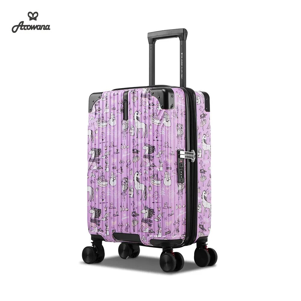 【Arowana 亞諾納】極致美學彩繪款避震輪 防爆拉鍊行李箱 (多色任選)