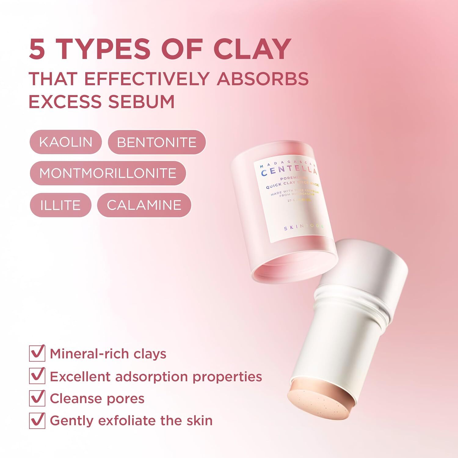 【直播】SKIN1004 LX032711 毛孔細緻速效泥狀面膜棒 27g