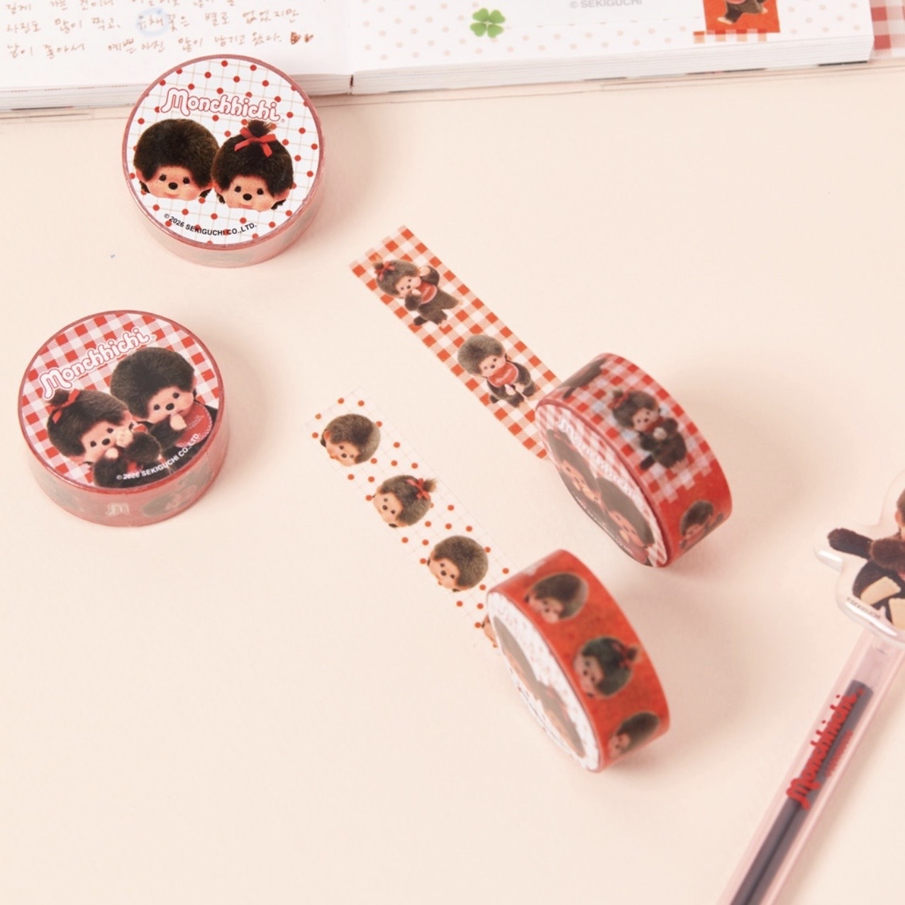 MONCHHICHI 蒙奇奇 紙膠帶 兩款 手帳 裝飾 貼紙