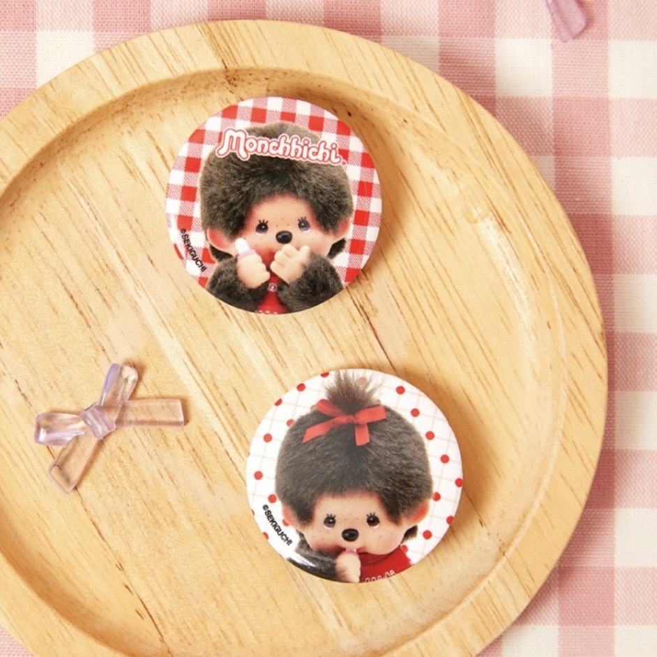 MONCHHICHI 蒙奇奇 兩入組別針 大頭 裝飾