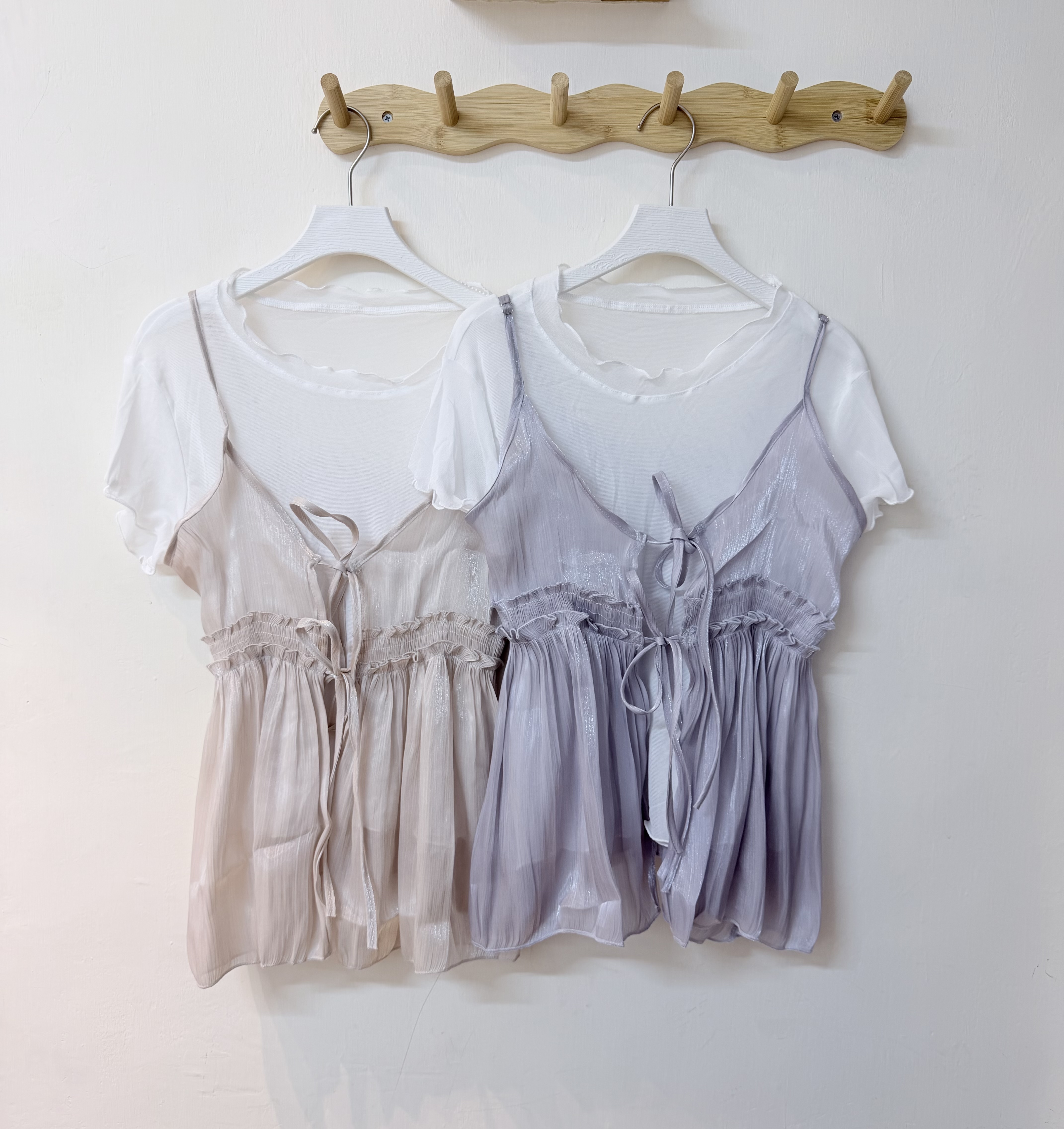 珠光絲滑兩件套上衣🫧