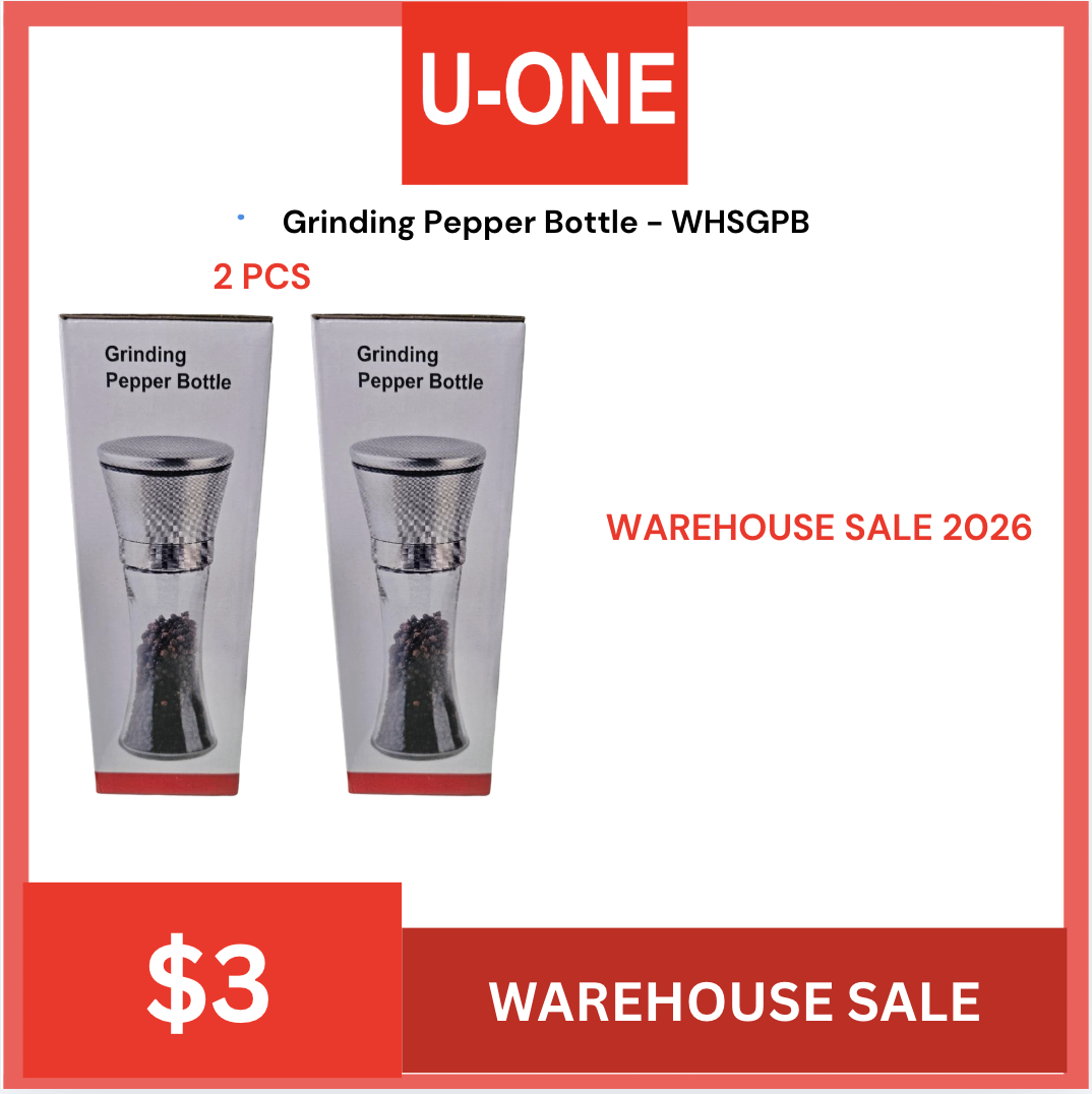 WAREHOUSE SALE Grinding Pepper Bottle - WHSGPB