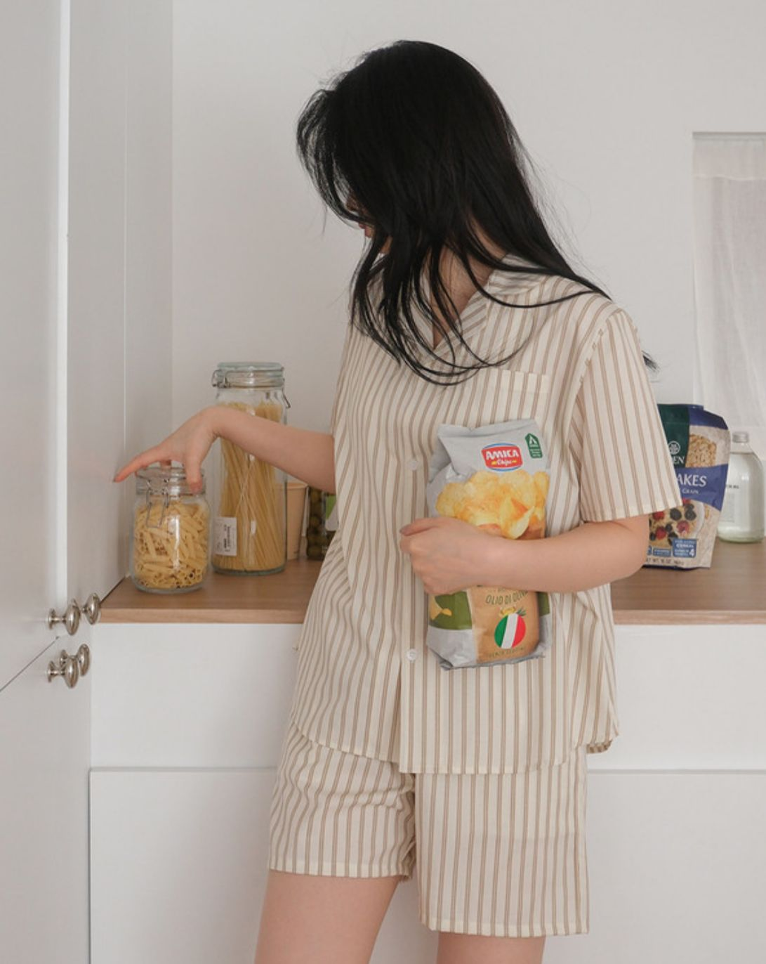 JUUNEEDU直間睡衣(杏色)