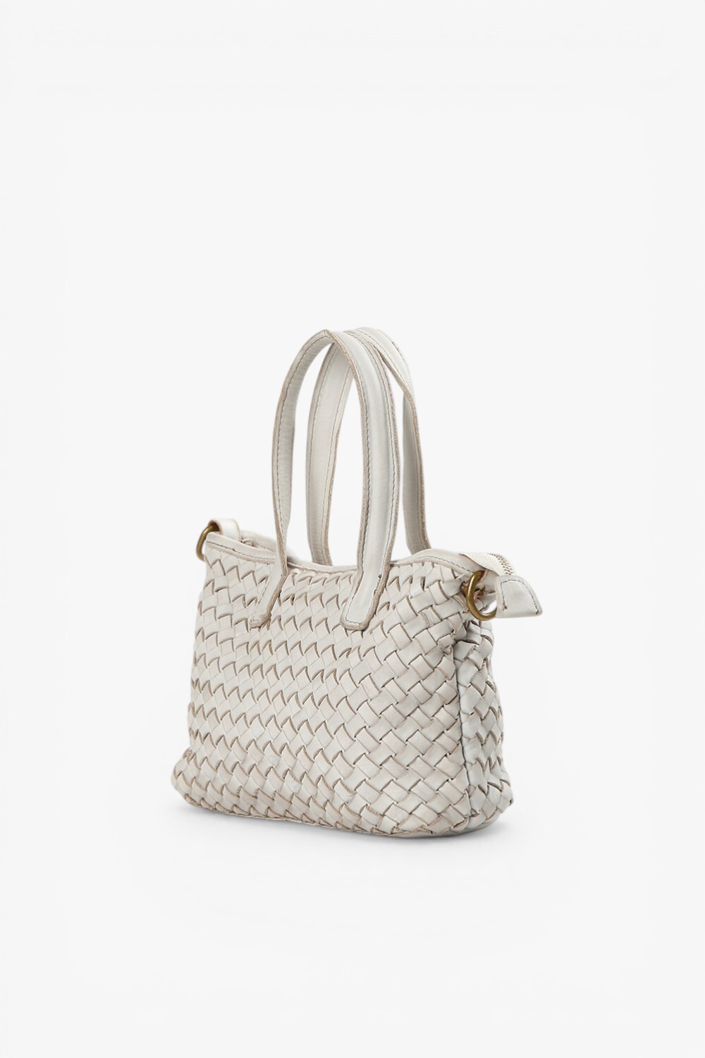 Miley 鞣革編織小提包 灰色