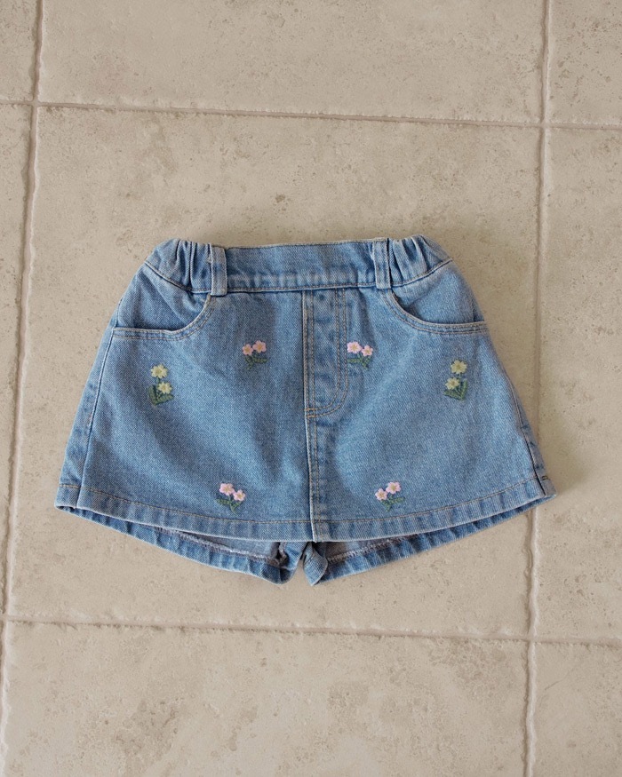花花牛仔淑女短裙