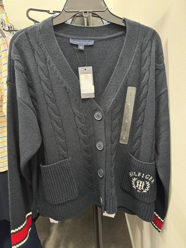 [S] TOMMY HILFIGER SZN WOMEN'S SPORTSWEAR CARDIGAN SWEATER, J5XS0721-SZN (STH1645)