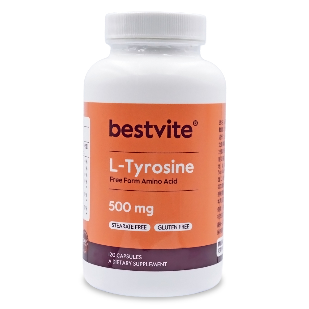 【美國BestVite】必賜力酪胺酸膠囊1瓶(120顆)/幫助睡眠